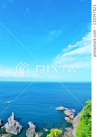 秋田縣 藍天碧海的日本海 130347821