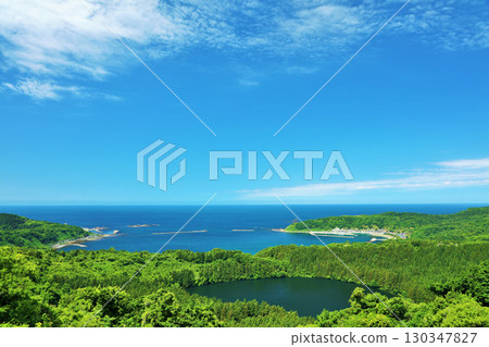 秋田縣，男鹿半島的藍天，從八寶台看 130347827