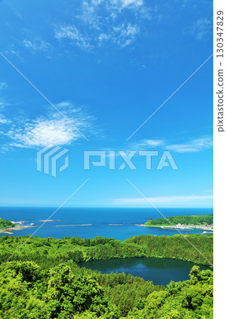 秋田縣，男鹿半島的藍天，從八寶台看 130347829