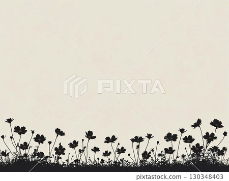 Autumn cosmos silhouette illustration 130348403