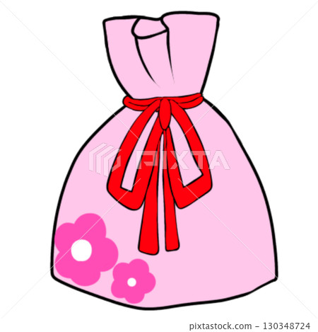 Drawstring bag, pink, simple 130348724