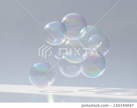 Soap bubble background Generative AI 130349097
