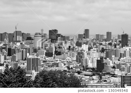 從旭山紀念公園看札幌大通公園的黑白景觀 130349348