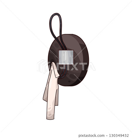 illustration of shirt hanging on hook 130349432