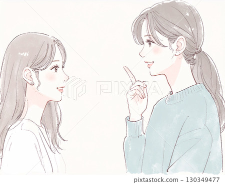 一位奔跑的女人/女孩的水彩/手繪插圖 130349477
