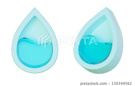 water drop shape moisturizing 3D Icon Graphic water drop shape moisturizing 3D Icon Graphic 130349562