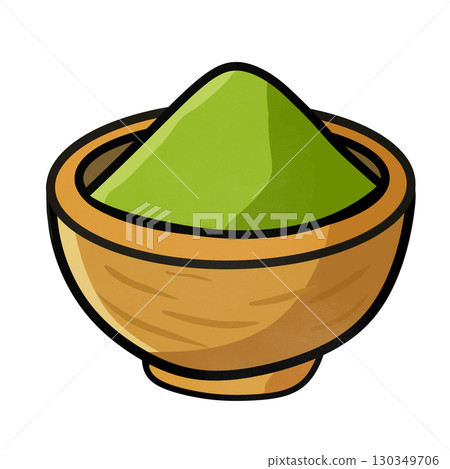 Matcha green tea powder in the cup Matcha green tea powder in the cup 130349706