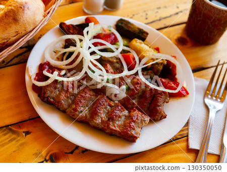 Popular dish of oriental cuisine is lula-kebab lamb 130350050