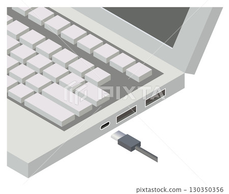 電腦上的 USB Type-C 連接埠 130350356