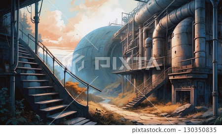 遊戲背景：蒸氣龐克世界穹頂工廠遺址 130350835