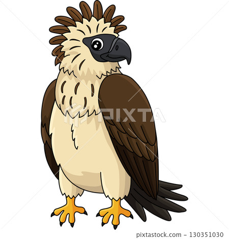 Bird Philippine Eagle Cartoon Colored Clipart  130351030