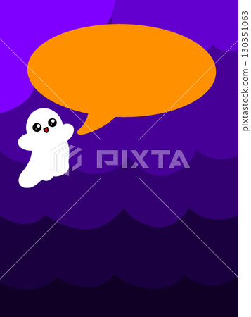Halloween ghost speech bubble background material Halloween ghost speech bubble background material 130351063