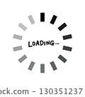 Simple handwritten Loading icon 130351237