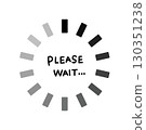Simple handwritten Please Wait icon 130351238