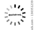 Simple handwritten Restarting icon 130351239