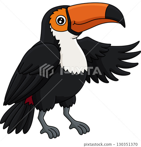 Bird Toucan Animal Cartoon Colored Clipart  130351370