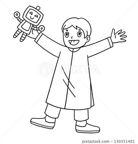 Raksha Bandhan Brother Playing Plush Toy Isolated 130351481