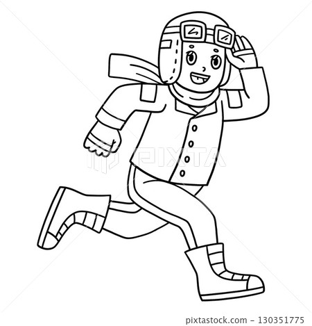 Male Pilot Wearing Goggles Isolated Coloring Page Male Pilot Wearing Goggles Isolated Coloring Page 130351775