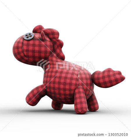 Horse Plush Cute and Funny Toy. 3D Illustration. File with Clipping Path. Horse Plush Cute and Funny Toy. 3D Illustration. File with Clipping Path. 130352010