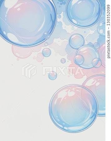 Watercolor bubbles illustration vertical 5 130352099