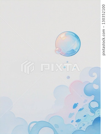 Watercolor bubbles illustration vertical 4 130352100