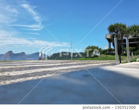 Aerial view of the beach at Praia de Botafogo in Rio 130352300