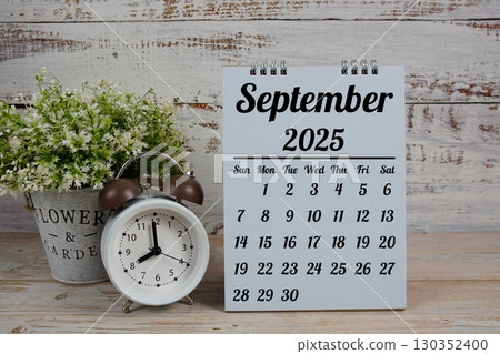 September 2025 annual monthly desk calendar for planning and management 130352400