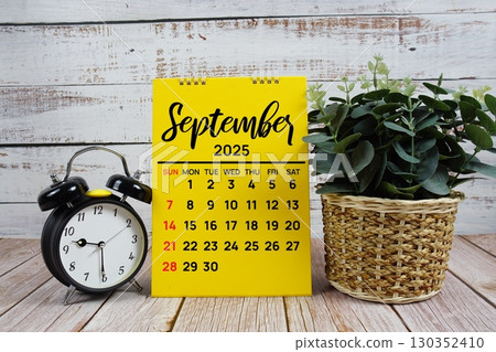 September 2025 annual monthly desk calendar for planning and management 130352410