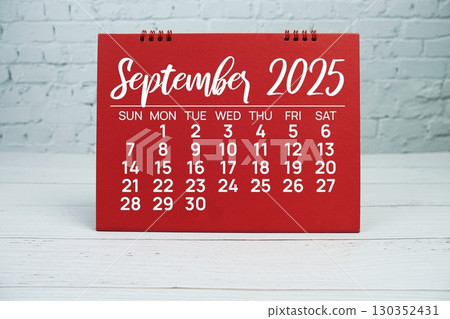 September 2025 annual monthly desk calendar for planning and management September 2025 annual monthly desk calendar for planning and management 130352431