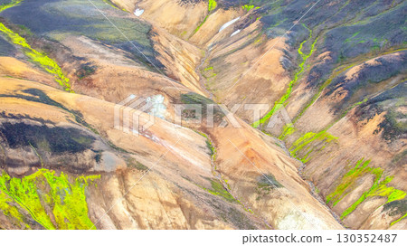 Unique geological formations in Iceland showcasing vibrant colors and diverse landscapes Unique geological formations in Iceland showcasing vibrant colors and diverse landscapes 130352487