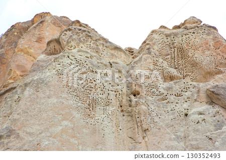 Rock formations in Turkey showcasing unique natural textures and historical significance Rock formations in Turkey showcasing unique natural textures and historical significance 130352493