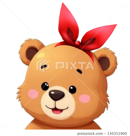 cute bear cartoon isolated on white 130352900