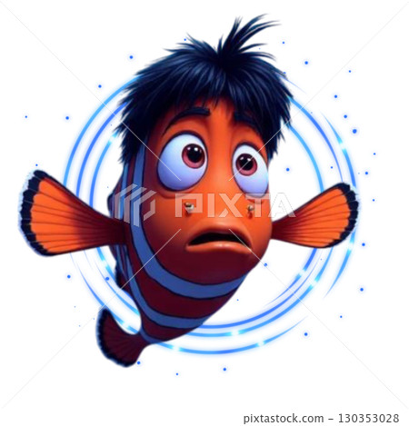 a cute fish in the water 130353028
