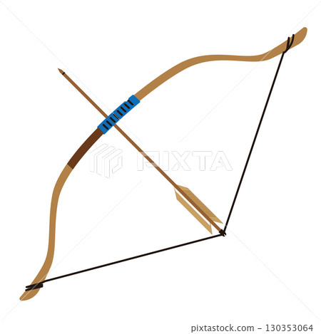 Bow and arrow illustration Bow and arrow illustration 130353064