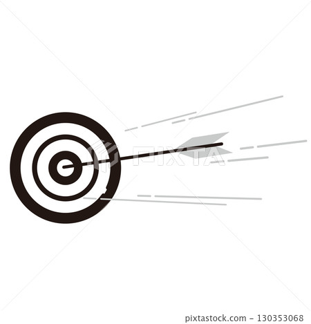 Arrow hitting the center 130353068