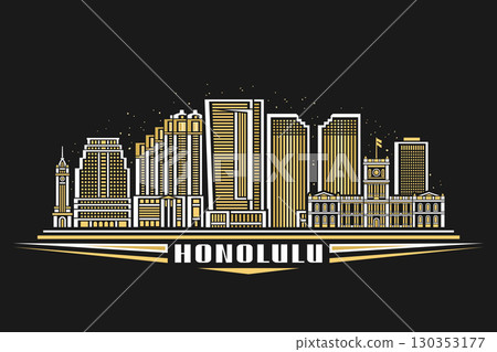 Vector illustration of Honolulu Vector illustration of Honolulu 130353177