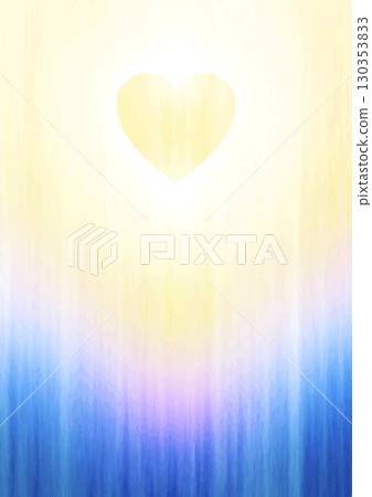 閃亮的心形光暈，深藍色，標準紙張比例，垂直 130353833