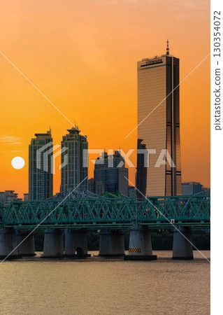 aerial view of the big city and the sky 130354072