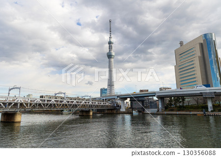 Tokyo Skytree near Sumida Riverwalk 130356088