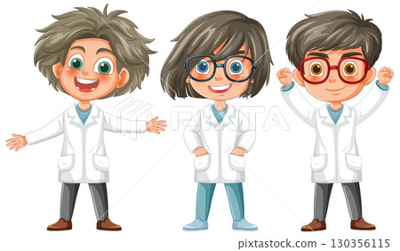 Young Scientists in Lab Coats Young Scientists in Lab Coats 130356115