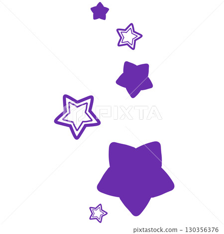 紫色可愛手繪閃爍星星插畫 紫色可愛手繪閃爍星星插畫 130356376