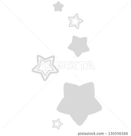 可愛的灰色手繪閃爍星星插圖 130356388