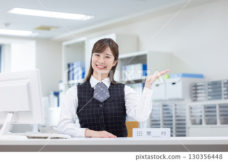 Business receptionist female portrait Business receptionist female portrait 130356448