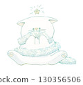 Christmas tree cat 130356506