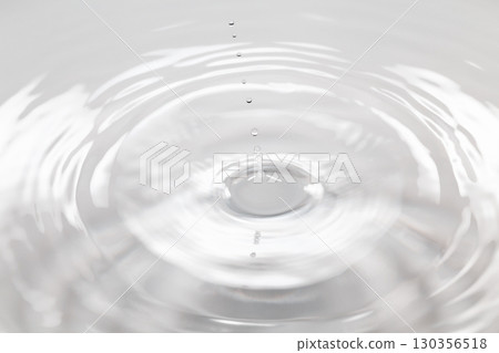 Drops of water falling on the surface of the water. 130356518