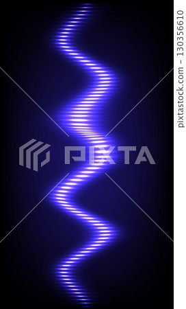 Abstract glowing sound wave with neon light effect 130356610
