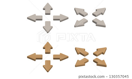 3D wooden and metal arrows 3D wooden and metal arrows 130357045