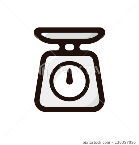 廚房秤,秤插圖圖示(重量、工具、烹飪材料) 廚房秤,秤插圖圖示(重量、工具、烹飪材料) 130357056