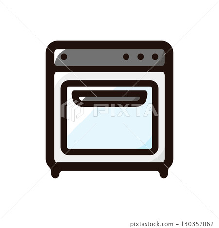 烤箱插圖圖示（廚房用具、工具、烹飪材料） 130357062