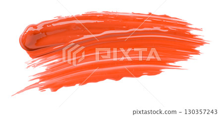 Red watercolor brush isolated on transparent background 130357243
